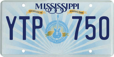 MS license plate YTP750