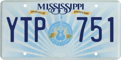 MS license plate YTP751