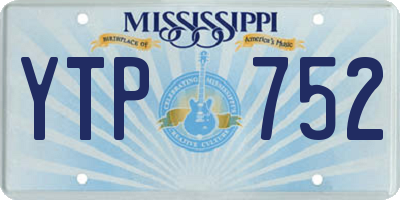 MS license plate YTP752