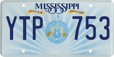 MS license plate YTP753
