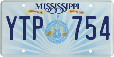 MS license plate YTP754