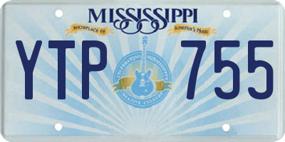 MS license plate YTP755