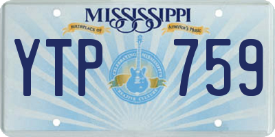 MS license plate YTP759