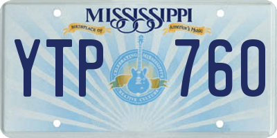 MS license plate YTP760