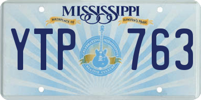MS license plate YTP763