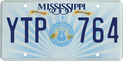 MS license plate YTP764