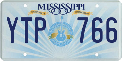 MS license plate YTP766