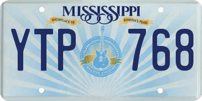 MS license plate YTP768
