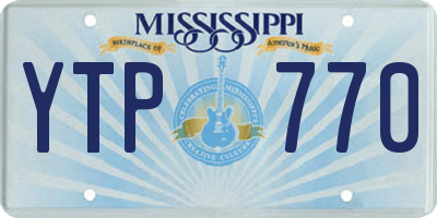 MS license plate YTP770