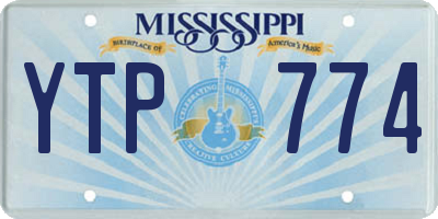 MS license plate YTP774