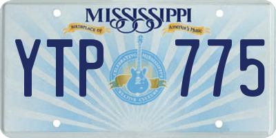MS license plate YTP775