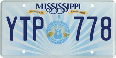 MS license plate YTP778