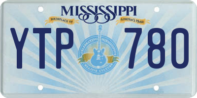 MS license plate YTP780