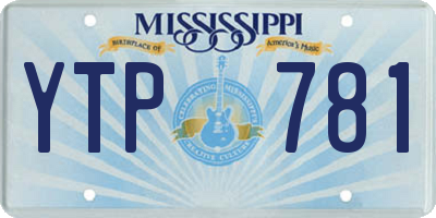 MS license plate YTP781