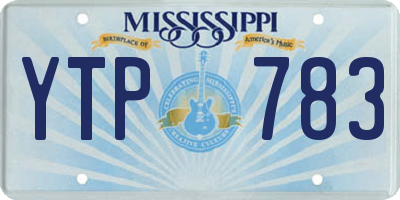 MS license plate YTP783