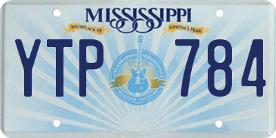MS license plate YTP784