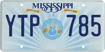 MS license plate YTP785