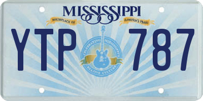 MS license plate YTP787