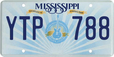 MS license plate YTP788