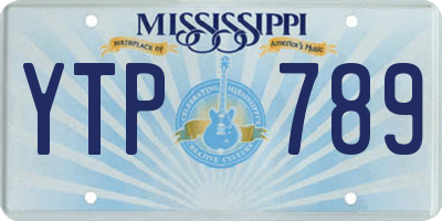 MS license plate YTP789
