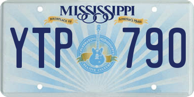 MS license plate YTP790