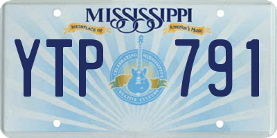 MS license plate YTP791