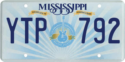 MS license plate YTP792
