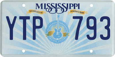 MS license plate YTP793