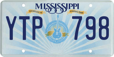 MS license plate YTP798