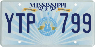 MS license plate YTP799