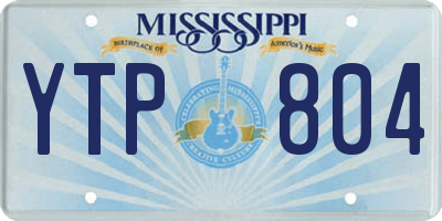 MS license plate YTP804