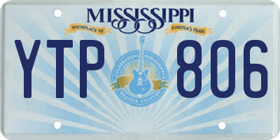 MS license plate YTP806