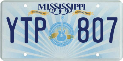 MS license plate YTP807