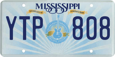 MS license plate YTP808