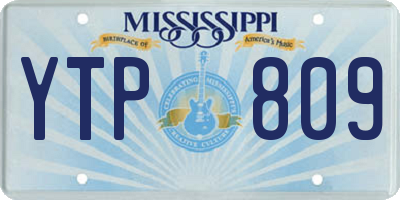 MS license plate YTP809