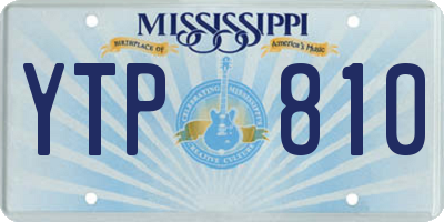 MS license plate YTP810