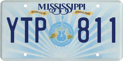 MS license plate YTP811
