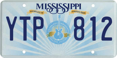 MS license plate YTP812