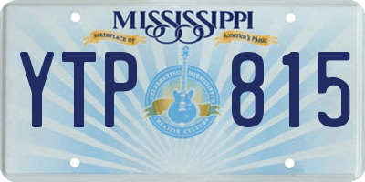 MS license plate YTP815