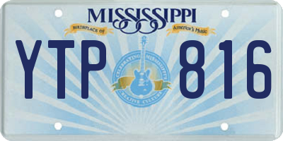 MS license plate YTP816
