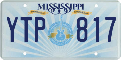 MS license plate YTP817