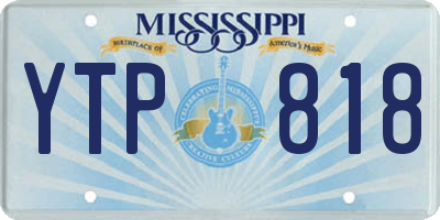 MS license plate YTP818