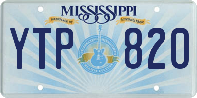 MS license plate YTP820