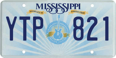 MS license plate YTP821
