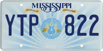 MS license plate YTP822