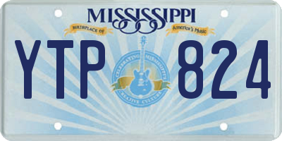 MS license plate YTP824