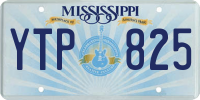 MS license plate YTP825