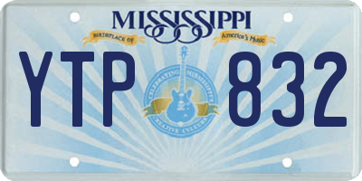 MS license plate YTP832