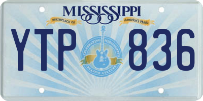 MS license plate YTP836