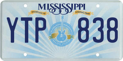 MS license plate YTP838